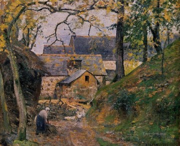 farm at montfoucault 1874 Camille Pissarro Oil Paintings